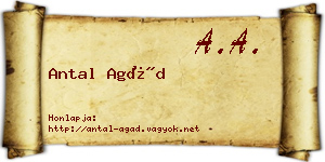 Antal Agád névjegykártya
